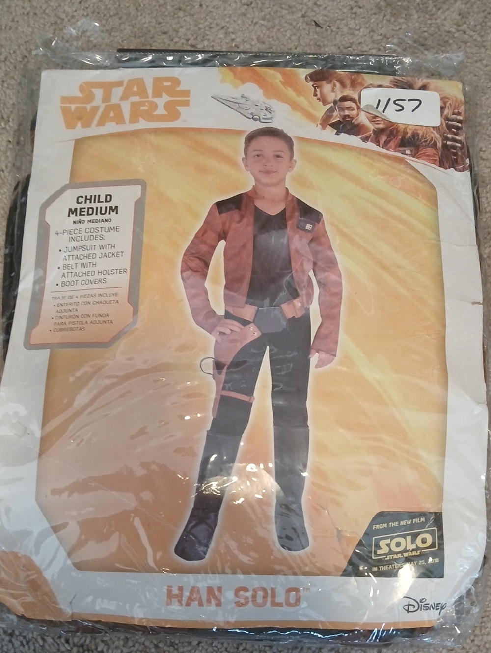 Disney Star Wars Han Solo Brown and Black Kids Costume